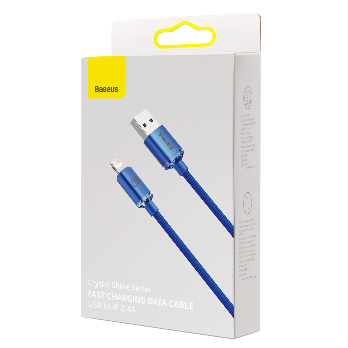 Baseus Καλώδιο USB σε Lightning Crystal Shine, 2.4A, 1.2m (Μπλε)