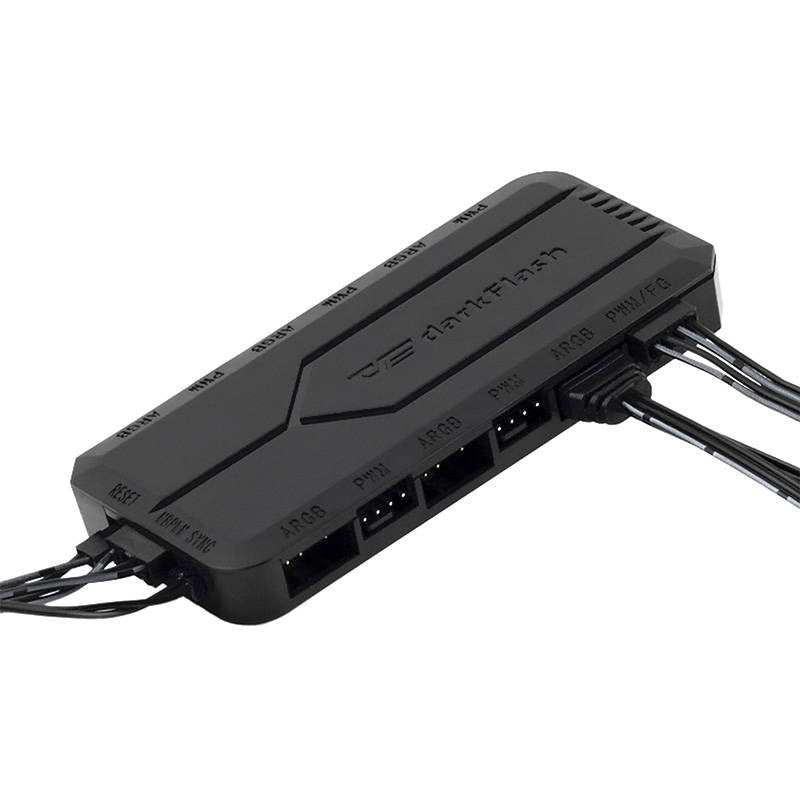Darkflash Μονάδα ελέγχου ανεμιστήρα RC2 RGB PWM (Μαύρο)