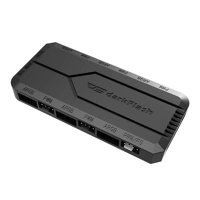 Darkflash Μονάδα ελέγχου ανεμιστήρα RC2 RGB PWM (Μαύρο)