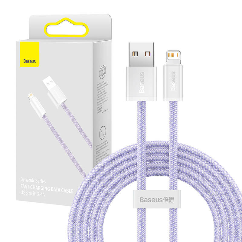 Baseus Καλώδιο USB σε Lightning Dynamic Series, 2.4A, 2m (Μοβ)