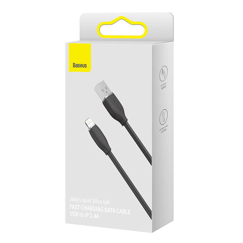 Καλώδιο USB do Lightning Baseus Jelly, 2,4A 1,2m (czarny)