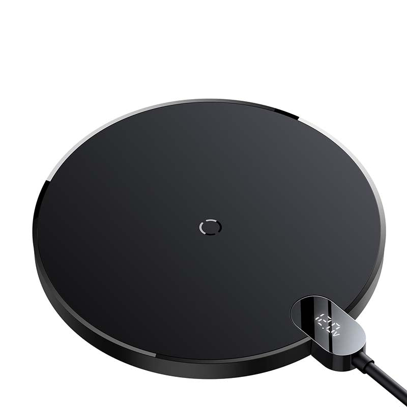 Baseus Ασύρματος Φορτιστής Digital LED 15W (Μαύρο)