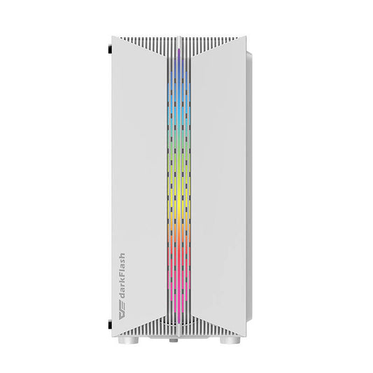 Darkflash DK151 LED θήκη υπολογιστή (λευκή) + 3 ανεμιστήρες RGB