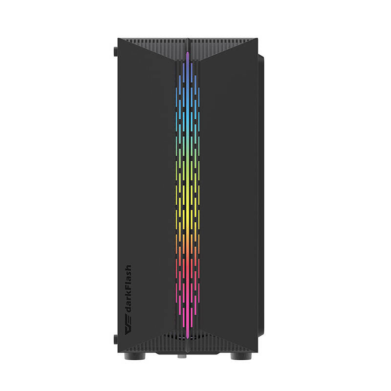 Darkflash DK151 LED θήκη υπολογιστή (μαύρη) + 3 ανεμιστήρες RGB