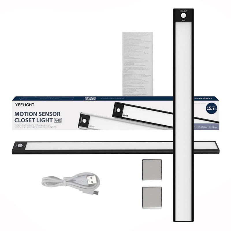 Yeelight Φωτιστικό Ντουλάπας/Ραφιών με Αισθητήρα Κίνησης 40cm 4000K (Μαύρο)