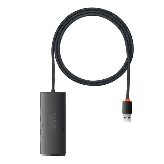 Baseus Hub 4σε1 USB σε 4xUSB 3.0Lite Series, 1m (Μαύρο)