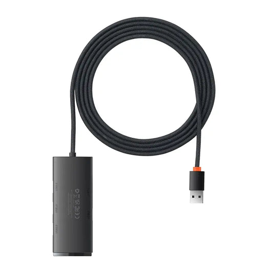 Baseus Hub 4σε1 USB σε 4xUSB 3.0Lite Series, 2m (Μαύρο)