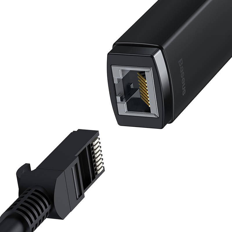 Baseus Αντάπτορας Δικτύου Lite Series USB-C σε RJ45, 100Mbps (Μαύρο)
