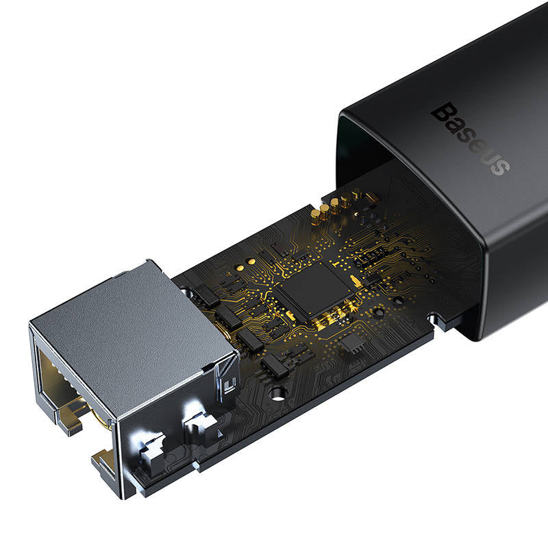 Baseus Αντάπτορας Δικτύου Lite Series USB-C σε RJ45, 100Mbps (Μαύρο)