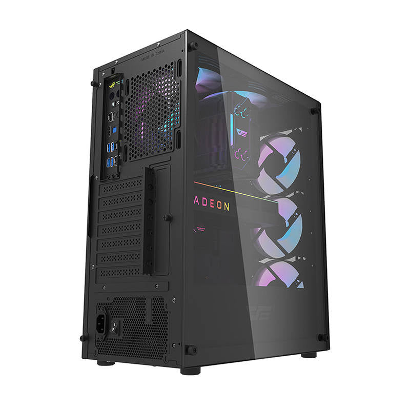 Darkflash DK352 Plus θήκη υπολογιστή (μαύρη) + 4 ανεμιστήρες RGB
