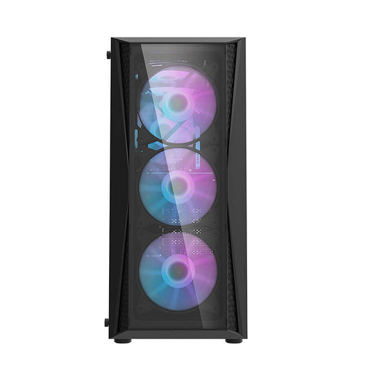 Darkflash DK352 Plus θήκη υπολογιστή (μαύρη) + 4 ανεμιστήρες RGB