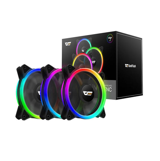 Darkflash Σετ ανεμιστήρων PC ARGB DR12 Pro 3σε1 120x120 (Μαύρο)
