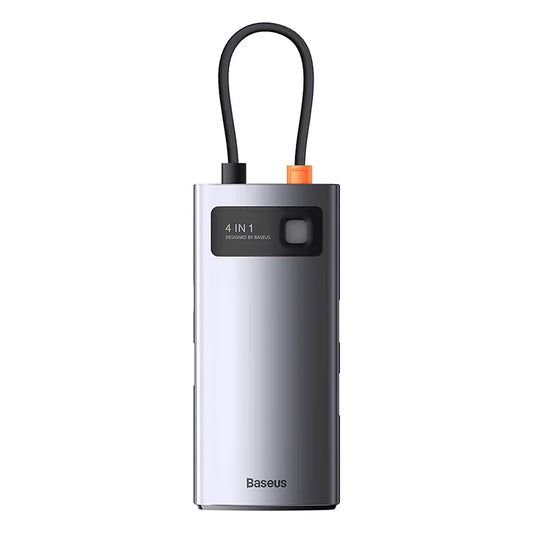 Baseus Docking Station 4σε1 Metal Gleam Series, USB-C σε 3xUSB 3.0 + Ethernet RJ45 (Γκρι)