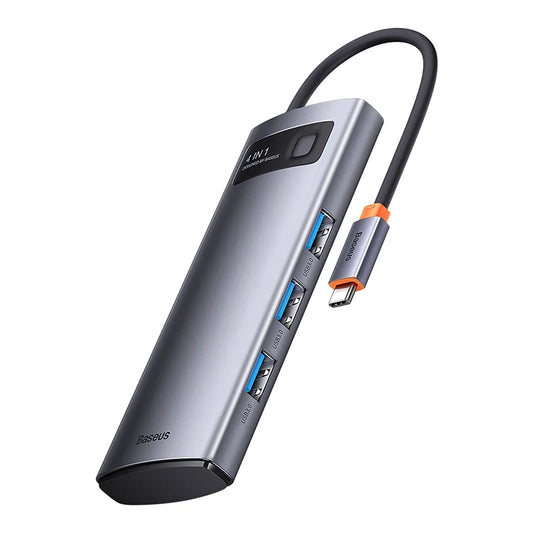 Baseus Hub 4σε1 Metal Gleam Series, USB-C σε 4xUSB 3.0 (Γκρι)