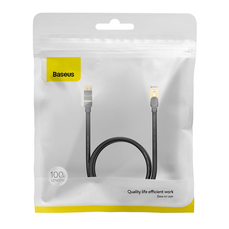 Baseus Καλώδιο Δικτύου Ethernet RJ45, 10Gbps, 1m (Μαύρο)