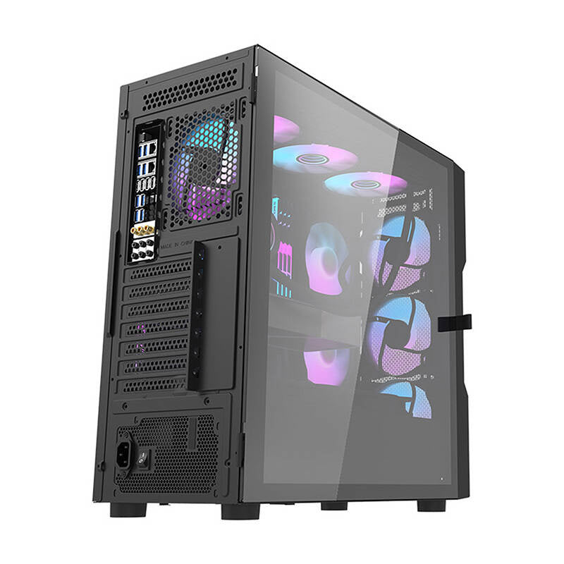 Darkflash DK431 Mesh  θήκη υπολογιστή (μαύρη) + 4 ανεμιστήρες ARGB