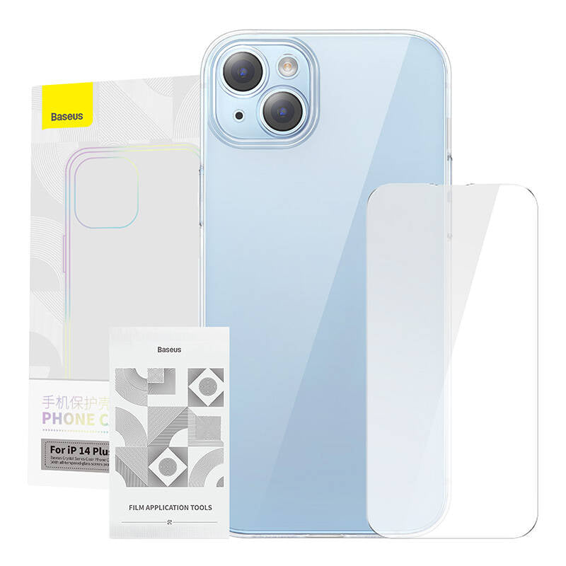 Baseus Θήκη Crystal Series για iPhone 14 Plus + Προστατευτικό  Οθόνης Tempered Glass (Διαφανές)