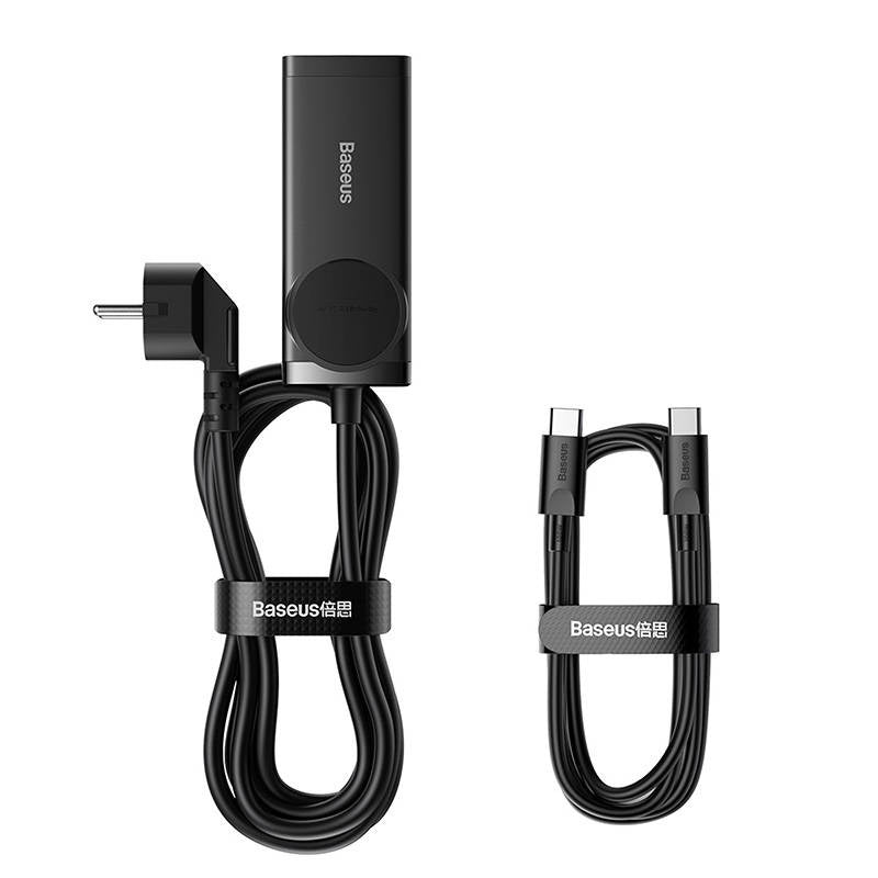 Baseus Φορτιστής/Πολύπριζο GaN3 Pro 2xUSB + 2xUSB-C + AC, 100W (Μαύρο)