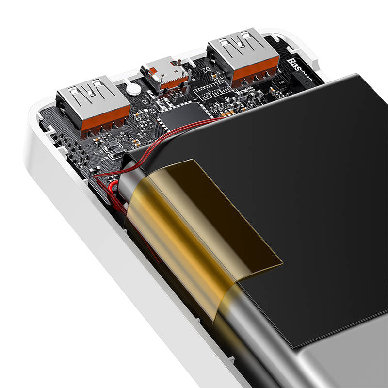 Baseus Powerbank Bipow 10000mAh, 2xUSB, USB-C, 20W (Λευκό)
