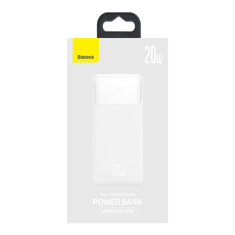 Baseus Powerbank Bipow 10000mAh, 2xUSB, USB-C, 20W (Λευκό)