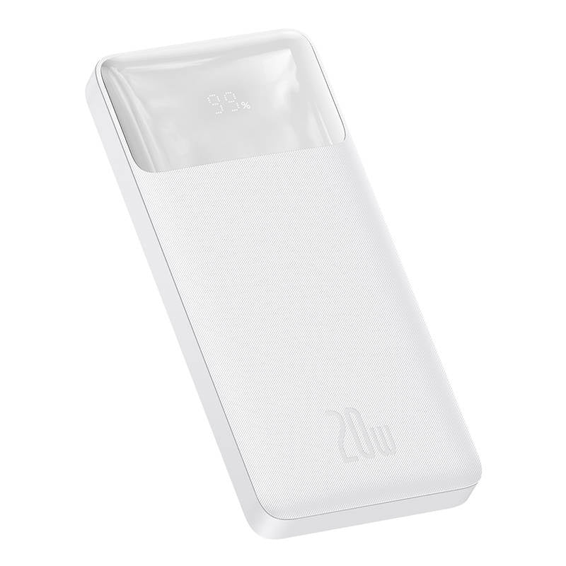 Baseus Powerbank Bipow 10000mAh, 2xUSB, USB-C, 20W (Λευκό)