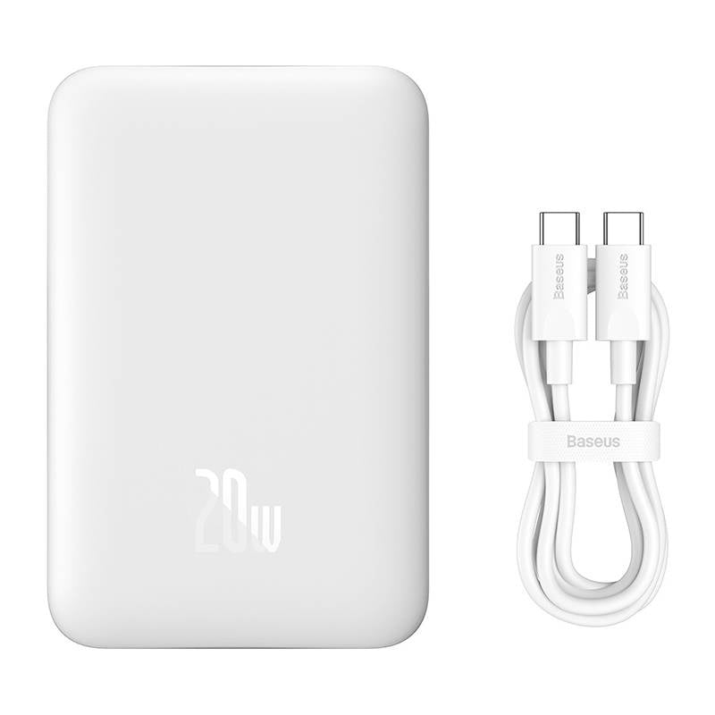 Baseus Powerbank Magnetic Mini MagSafe 10000mAh, USB-C 20W (Λευκό)