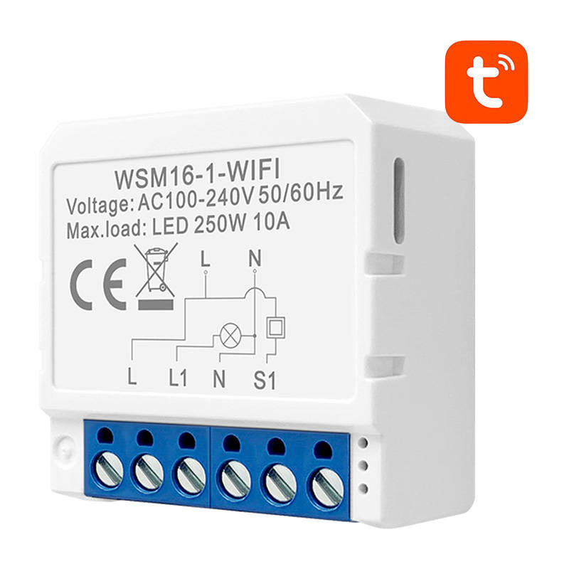 Avatto Έξυπνος Ενδιάμεσος Διακόπτης WiFi WSM16-W1 TUYA (Λευκό)