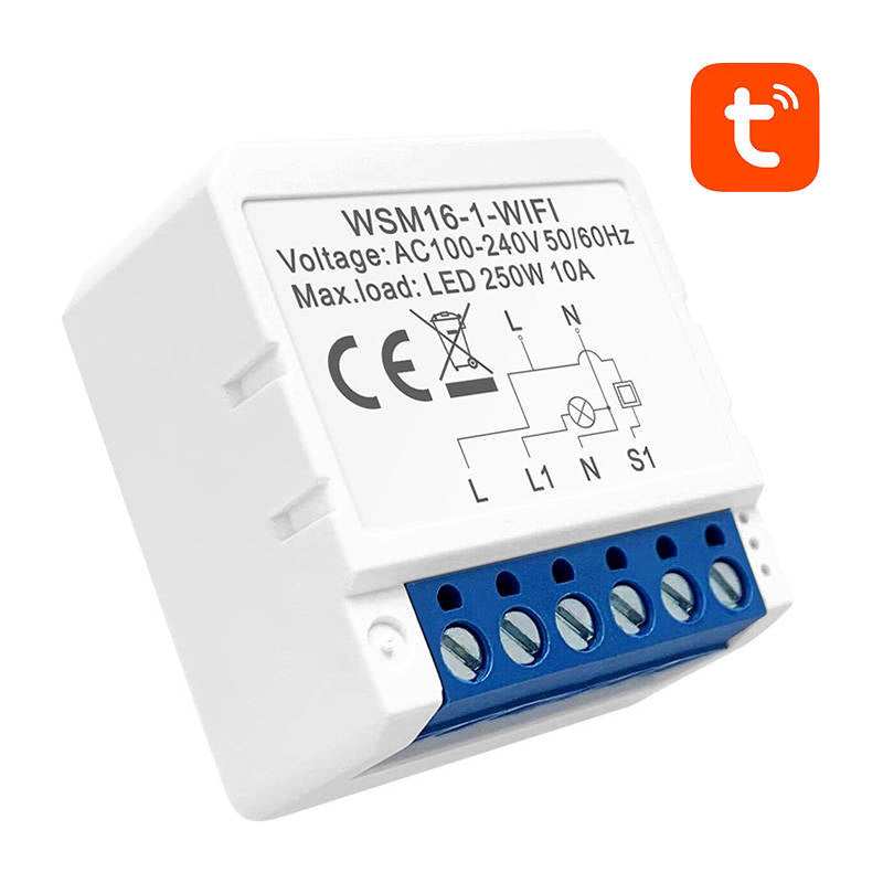Avatto Έξυπνος Ενδιάμεσος Διακόπτης WiFi WSM16-W1 TUYA (Λευκό)
