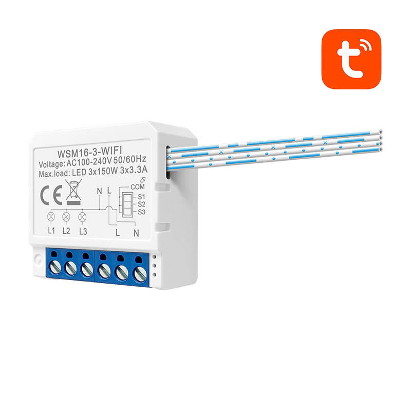Avatto Έξυπνος Ενδιάμεσος Διακόπτης WiFi WSM16-W3 TUYA (Λευκό)