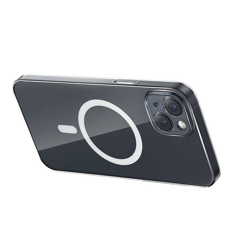 Baseus Μαγνητική Θήκη Magnetic Crystal Clear για iPhone 13 + Προστατευτικό Οθόνης Tempered Glass (Διαφανές)