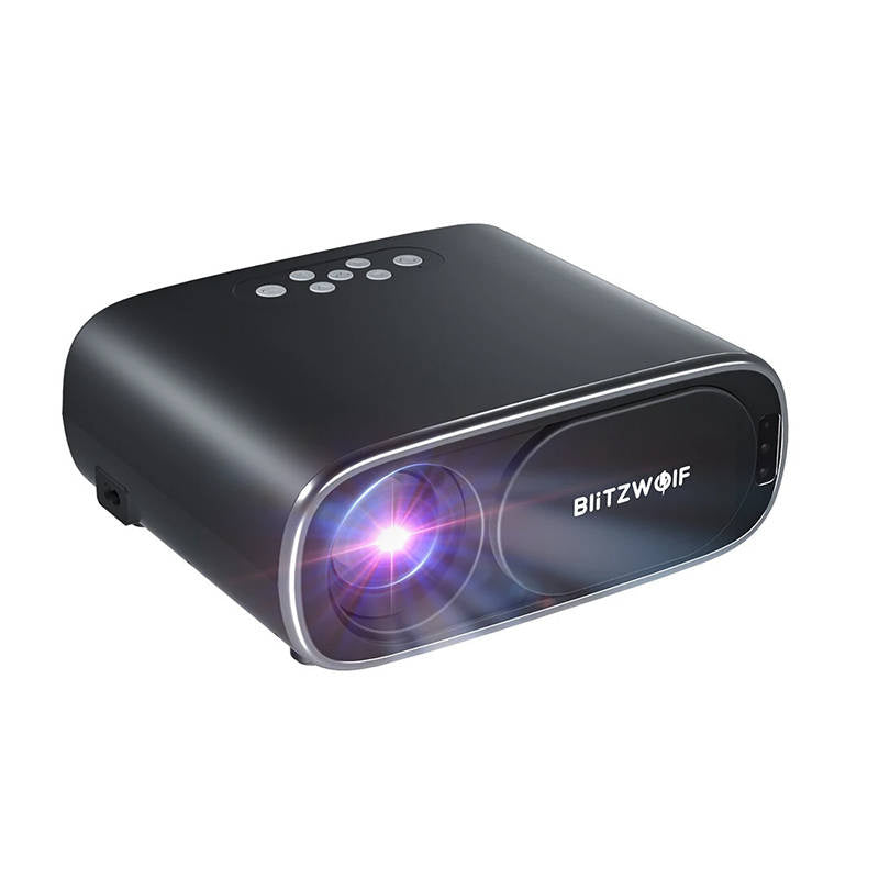 BlitzWolf Projector BW-V4 ,1080p LED, Wi-Fi με Bluetooth και Ενσωματωμένα Ηχεία (Μαύρο)