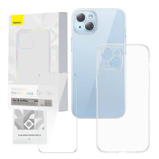 Baseus Θήκη και Προστατευτικό Οθόνης Tempered Glass Corning για iPhone 14 Plus (Διαφανές)