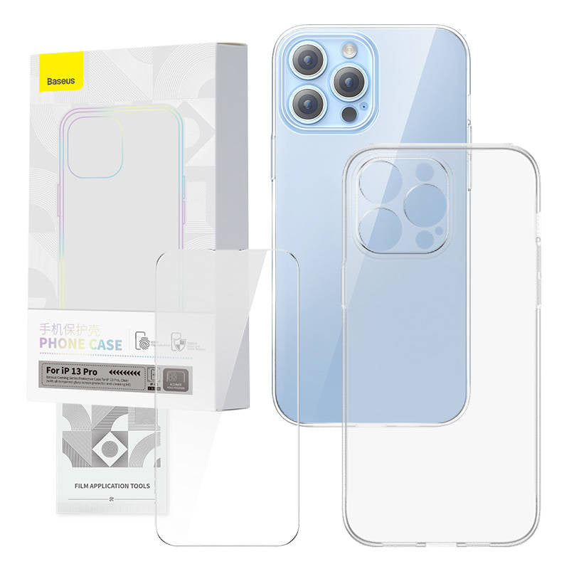 Baseus Θήκη και Προστατευτικό Οθόνης Tempered Glass Corning για iPhone 13 Pro (Διαφανές)