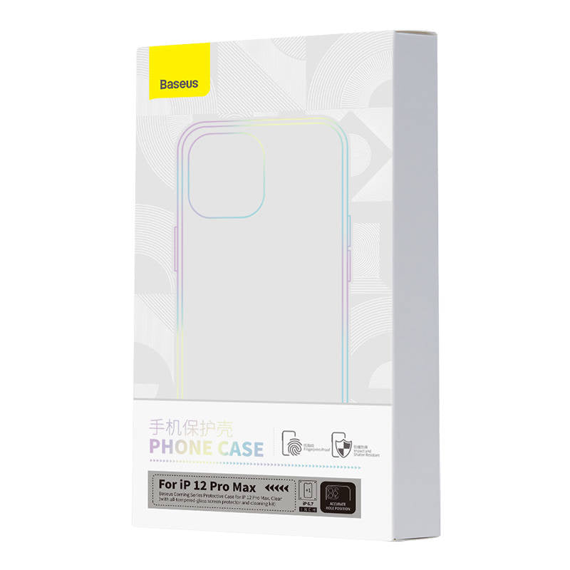 Baseus Θήκη και Προστατευτικό Οθόνης Tempered Glass Corning για iPhone 12 Pro Max (Διαφανές)