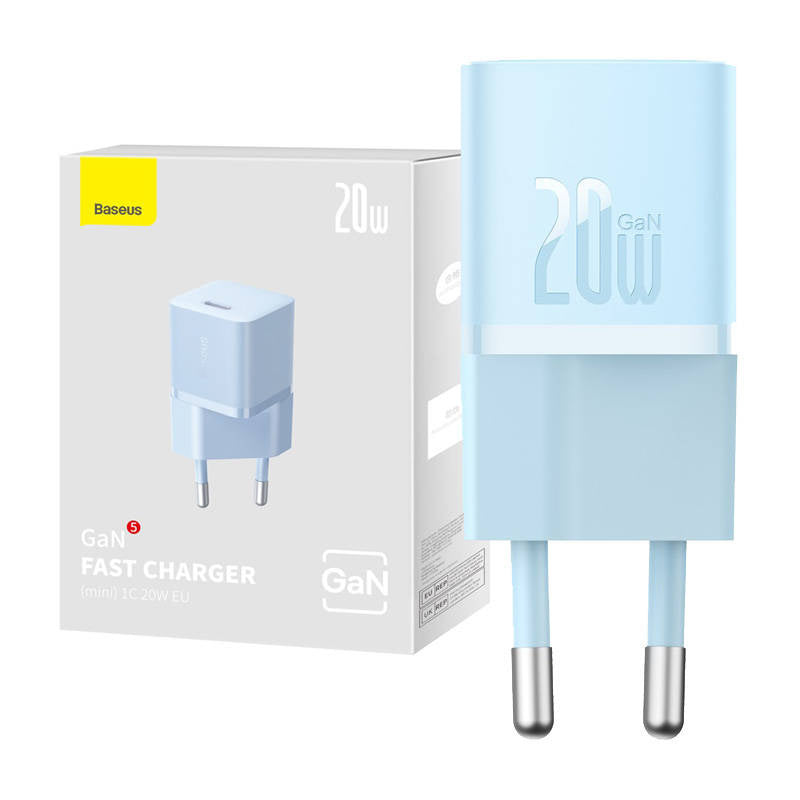 Baseus Mini Φορτιστής GaN5 20W (Γαλάζιο)