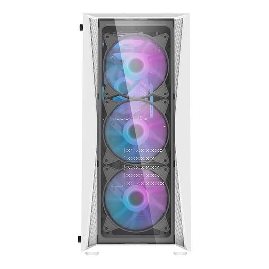 Darkflash DK352 Plus θήκη υπολογιστή (μαύρο και λευκό) + 4 ανεμιστήρες ARGB