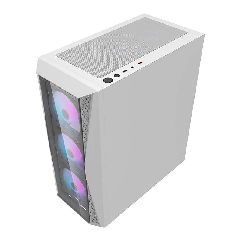 Darkflash DK352 Plus θήκη υπολογιστή (μαύρο και λευκό) + 4 ανεμιστήρες ARGB