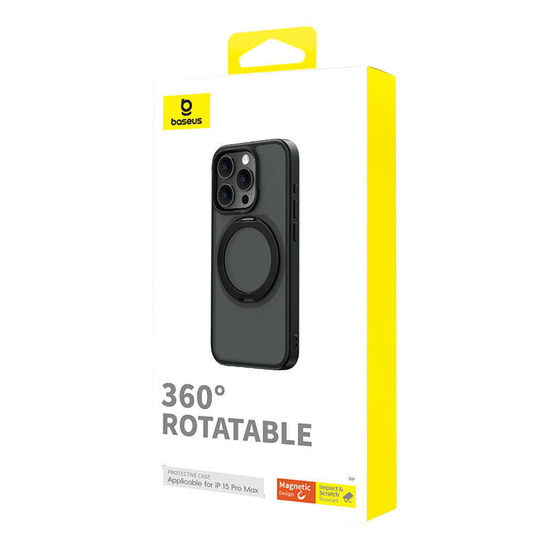 Baseus Μαγνητική Θήκη Τηλεφώνου για iPhone 15 ProMax CyberLoop Series (Μαύρο)