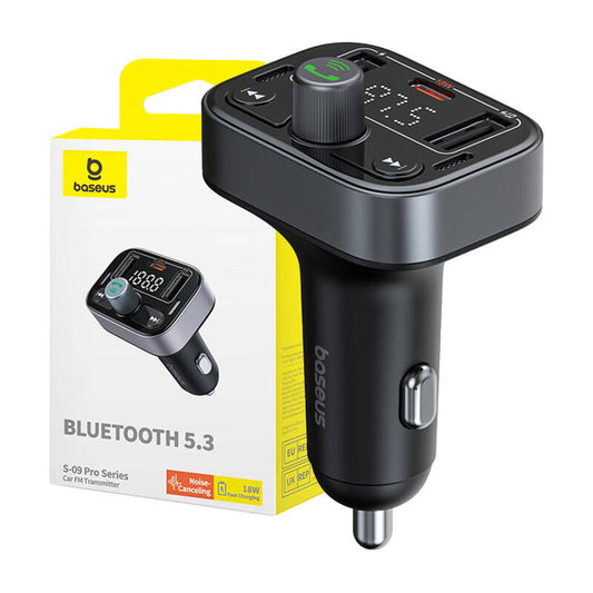 Baseus Transmitter/Φορτιστής Αυτοκινήτου S-09 Pro, Bluetooth (Μαύρο)