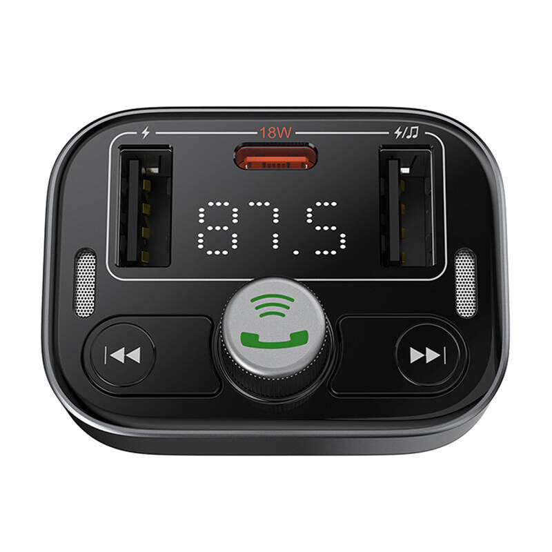 Baseus Transmitter/Φορτιστής Αυτοκινήτου S-09 Pro, Bluetooth (Μαύρο)