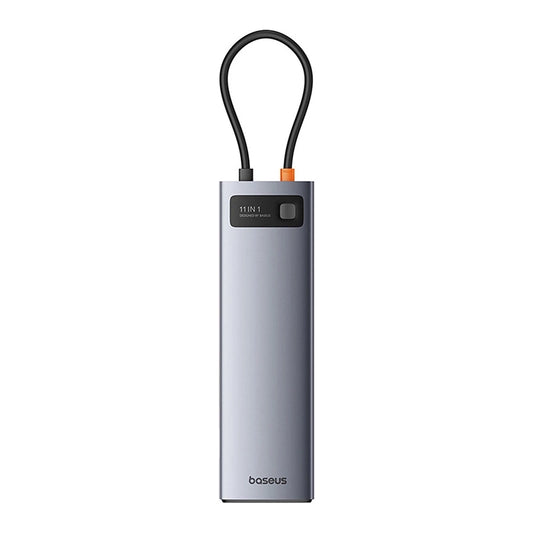 Baseus Docking Station 11σε1 StarJoy Metal Glam Series, USB-C σε HDMI +VGA + 3 x USB 3.0 + USB 2.0+USB-C PD + RJ45 + SD/TF +3.5mm (Γκρι)