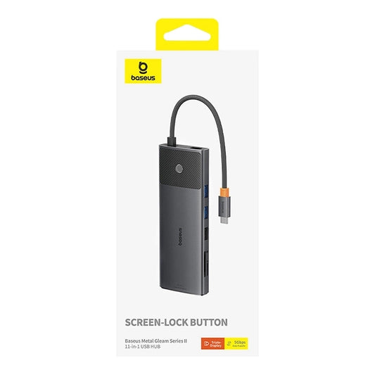 Baseus Docking Station 11σε1 USB-C Metal Gleam Series (Γκρι)