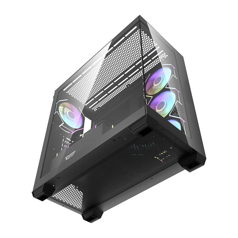 Darkflash Κουτί Υπολογιστή DS900 με 7 ανεμιστήρες ARGB (Μαύρο)
