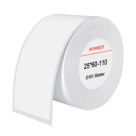 Niimbot Αυτοκόλλητες Θερμικές Ετικέτες 25x60mm, 110τμχ (Λευκό)