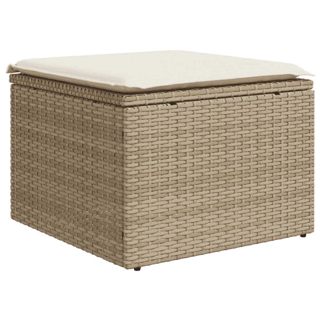 vidaXL Patio Sofa Set 6-θέσια Beige and Cream