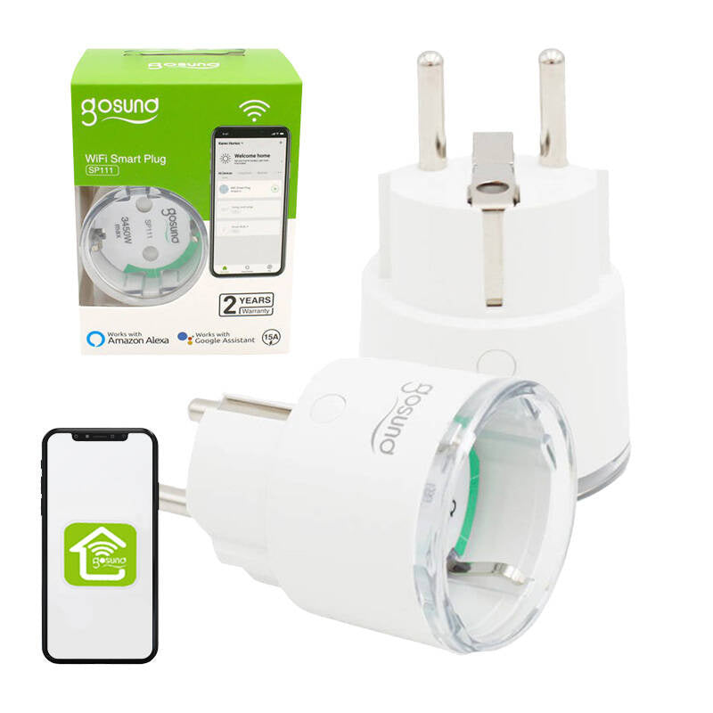 Gosund Έξυπνη Πρίζα WiFi SP111, 3680W 16A, Tuya (2τμχ) (Λευκό)