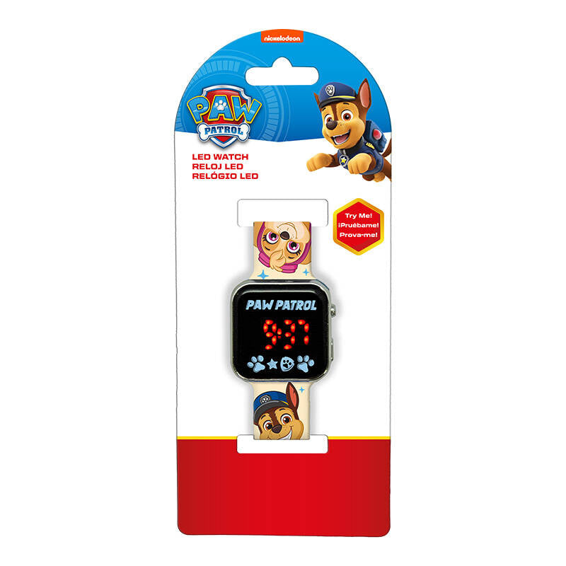 KiDS Licensing Ψηφιακό Ρολόι Χειρός με Οθόνη LED Paw Patrol (Μπεζ/Πολύχρωμο)