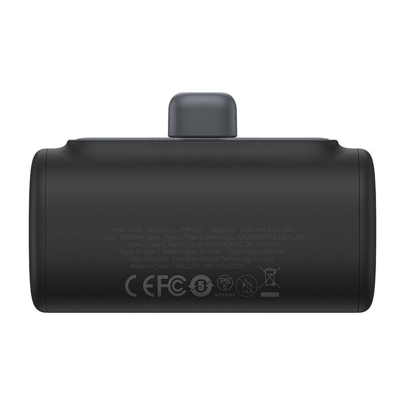 Powerbank Baseus Compact 5000mAh, 20W, USB-C (black)