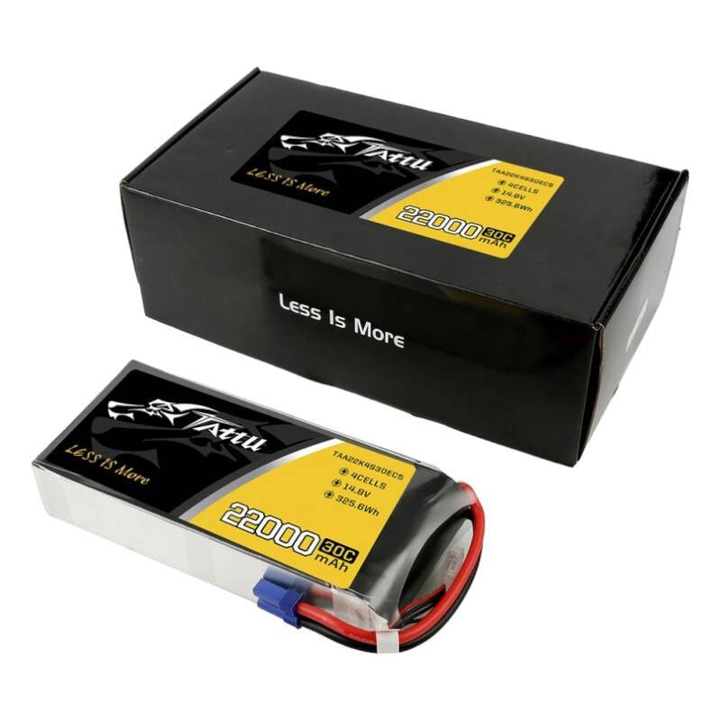 TATTU 22000mAh 14.8V 30C 4S1P Lipo Battery Pack with EC5