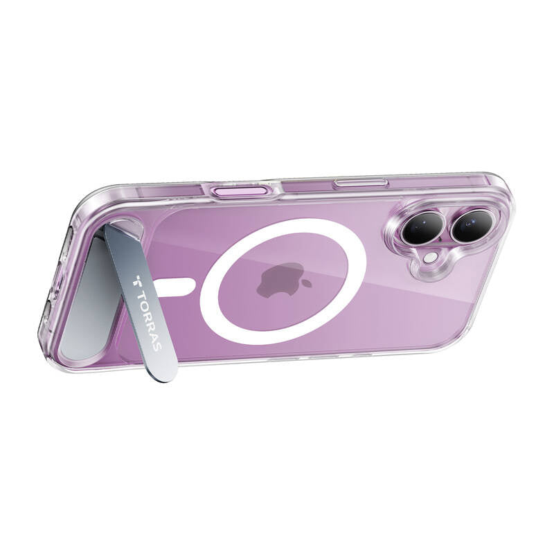 Torras phone case Pstand for iPhone 16 Plus (transparent)